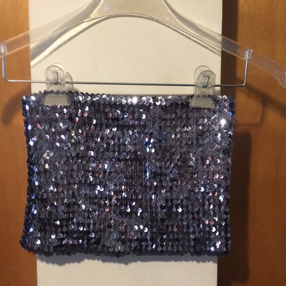 🩶Like New Vintage Sequence Tube Top - Picture 2 of 8
